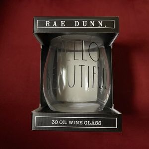 RAE DUNN HELLO BEAUTIFUL 30 OZ WINE GLASS
